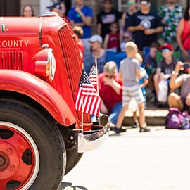 Fire truck at the 4th of july parade